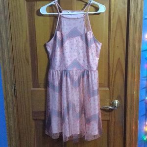 Pink and grey spring dress  BRAND NEW  no tags